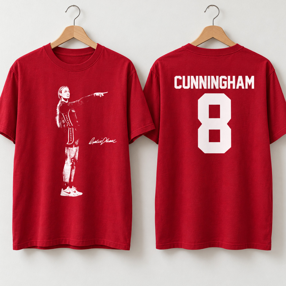 Sophie Cunningham Number 8 Basketball Phoenix Mercury CardinalRed T-Shirt